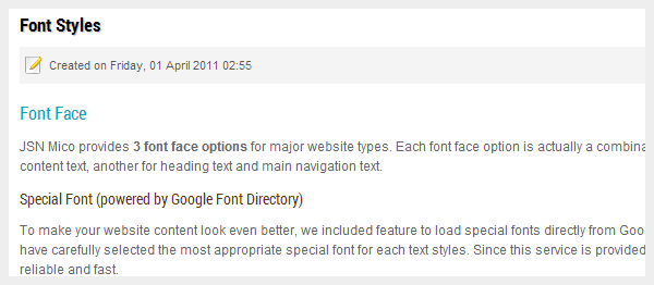 Font Face Business Special